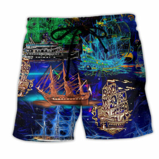 Ship Life Is An Ocean And You're Ship Neon Color - Beach Short - Owl Ohh - Owl Ohh