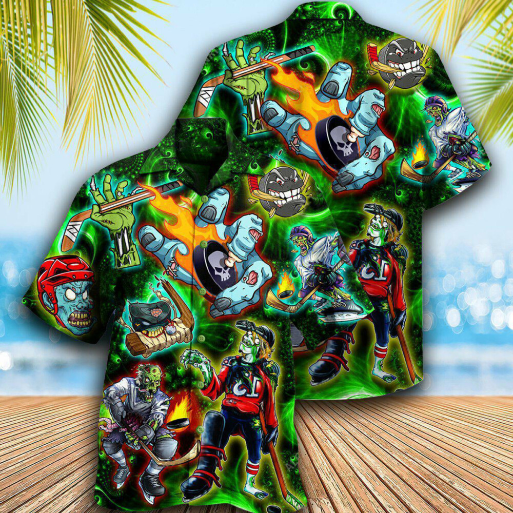 Ice Hockey Shut Your Five Hole - Hawaiian Shirt - Owl Ohh - Owl Ohh