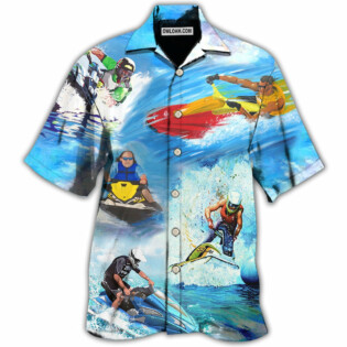 Skiing Jet Ski Cool Style - Hawaiian Shirt - Owl Ohh - Owl Ohh