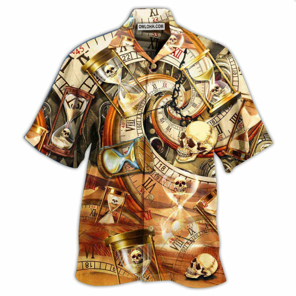 Skull All Knows Value Of Time - Hawaiian Shirt - Owl Ohh - Owl Ohh