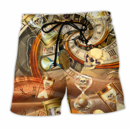 Skull All Knows Value Of Time Watch - Beach Short - Owl Ohh - Owl Ohh