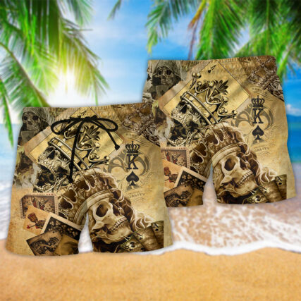 Skull Amazing Ace Gambling - Beach Short - Owl Ohh - Owl Ohh