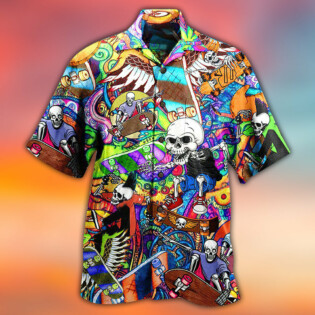 Skull Amazing Skateboarding - Hawaiian Shirt - Owl Ohh - Owl Ohh