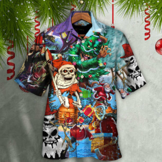 Skull And Christmas Scary Style - Hawaiian Shirt - Owl Ohh - Owl Ohh