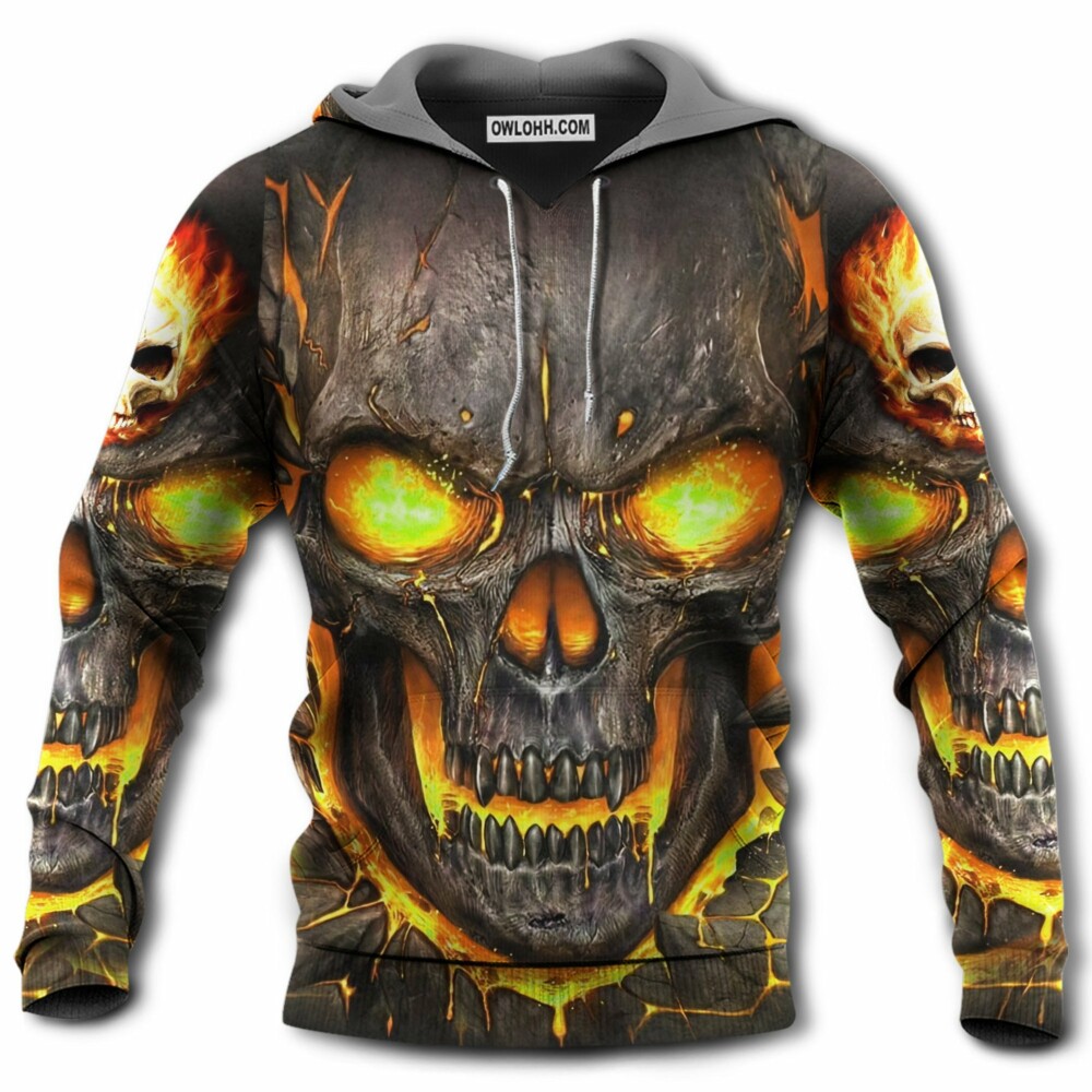 Skull And Fire Amazing - Hoodie - Owl Ohh - Owl Ohh