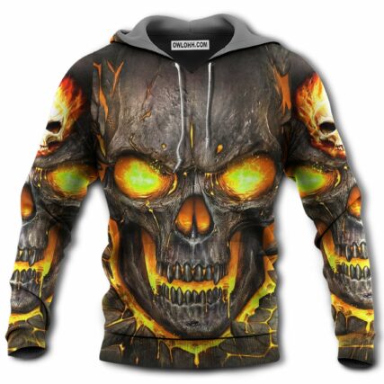 Skull And Fire Amazing - Hoodie - Owl Ohh - Owl Ohh
