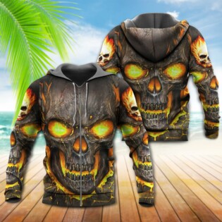 Skull And Fire Amazing - Hoodie - Owl Ohh - Owl Ohh
