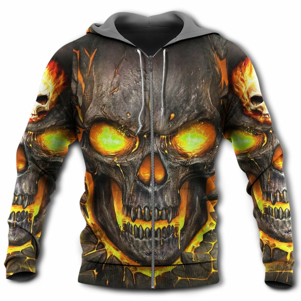 Skull And Fire Amazing - Hoodie - Owl Ohh - Owl Ohh