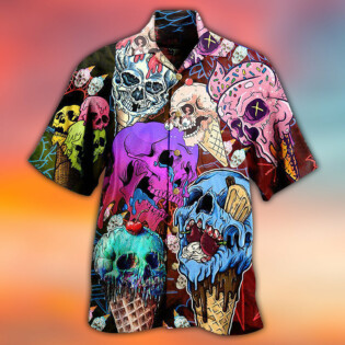 Skull And Ice Cream - Hawaiian Shirt - Owl Ohh - Owl Ohh