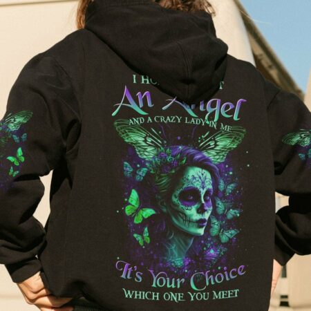 I HOLD A BEAST AN ANGEL SUGAR SKULL BUTTERFLIES ALL OVER PRINT - TLTR0304233