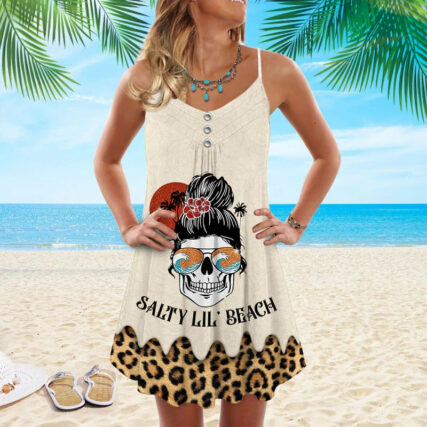 Skull Beach Salty Lil' Beach - Summer Dress - Owl Ohh - Owl Ohh