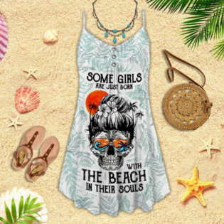 Skull Beach Soul The Beach In Their Souls - Summer Dress - Owl Ohh - Owl Ohh