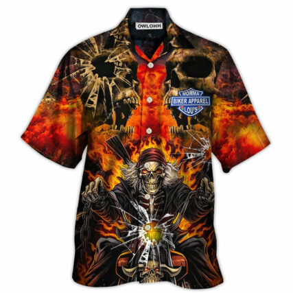 Skull Biker Lovely Style - Hawaiian Shirt - Owl Ohh - Owl Ohh