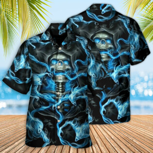 Skull Black Ground - Hawaiian Shirt - Owl Ohh - Owl Ohh