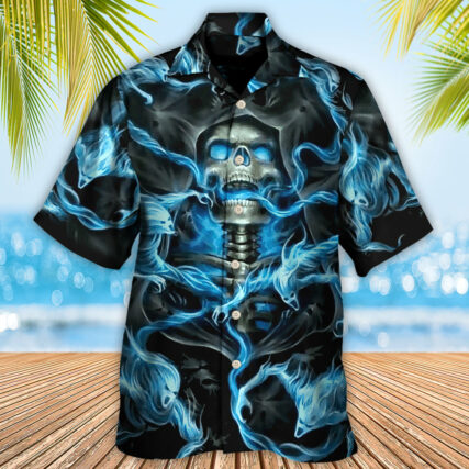 Skull Black Ground - Hawaiian Shirt - Owl Ohh - Owl Ohh