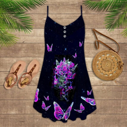 Skull Butterfly Black Style - Summer Dress - Owl Ohh - Owl Ohh