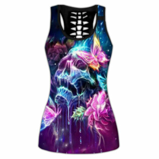 Skull Butterfly Galaxy Style - Tank Top Hollow - Owl Ohh - Owl Ohh