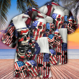 Skull Chef America Independence Day - Hawaiian Shirt - Owl Ohh - Owl Ohh
