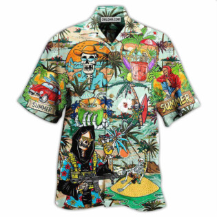 Skull Chill Out Summer Beach - Hawaiian Shirt - Owl Ohh - Owl Ohh