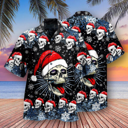 Skull Christmas On The Naughty Listand I Regret Nothing - Hawaiian Shirt - Owl Ohh - Owl Ohh