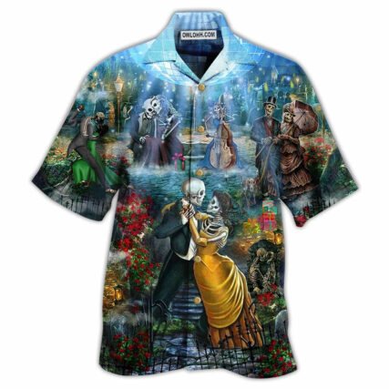 Skull Couple Dancing - Hawaiian Shirt - Owl Ohh - Owl Ohh