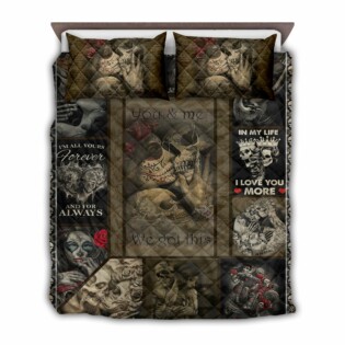 Skull Couple Lover You And Me - Quilt Set - Owl Ohh - Owl Ohh