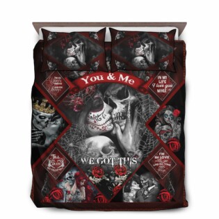 Skull Couple You And Me We Got This I Love You - Bedding Cover - Owl Ohh - Owl Ohh