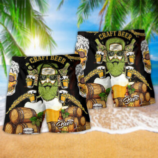 Skull Craft Beer So Cool - Beach Short - Owl Ohh - Owl Ohh