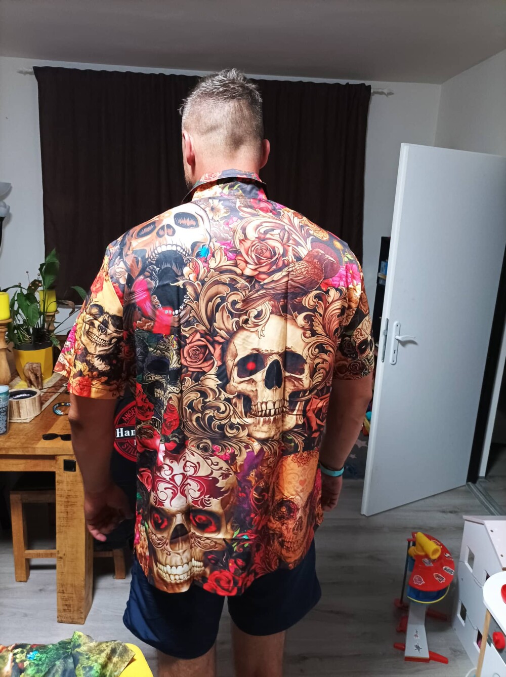 Skull Day Of The Dead Floral - Hawaiian Shirt - Owl Ohh - Owl Ohh