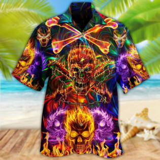 Skull Fire Angry - Hawaiian Shirt - Owl Ohh - Owl Ohh