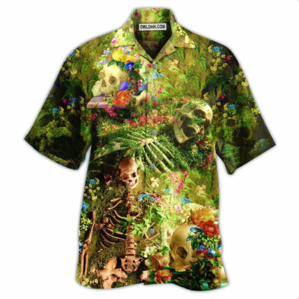 Skull Flower Skeleton Forever - Hawaiian Shirt - Owl Ohh - Owl Ohh