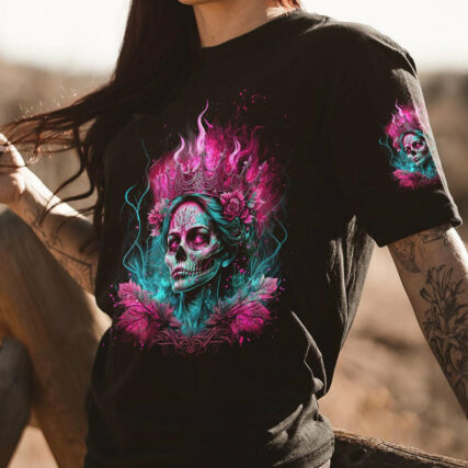 I'M THE F QUEEN SUGAR SKULL ALL OVER PRINT - TLTW0604231