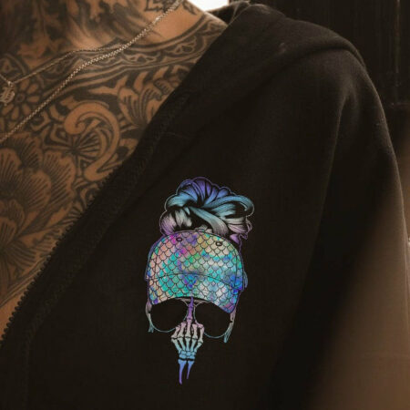 I'M A B DON'T TRY ME MERMAID MESSY BUN ALL OVER PRINT - TLNO1404231