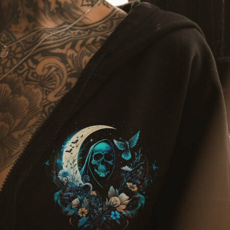 HELLO DARKNESS MY OLD FRIEND REAPER CRESCENT MOON ALL OVER PRINT - TLNT1204231