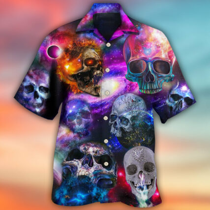 Skull So Amazing Galaxy Style - Hawaiian Shirt - Owl Ohh for men and women, kids - Owl Ohh