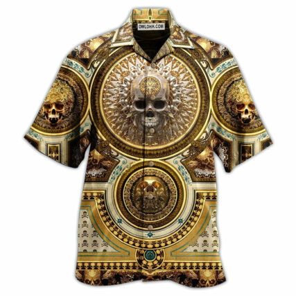Skull Gold Luxury Style - Hawaiian Shirt - Owl Ohh - Owl Ohh