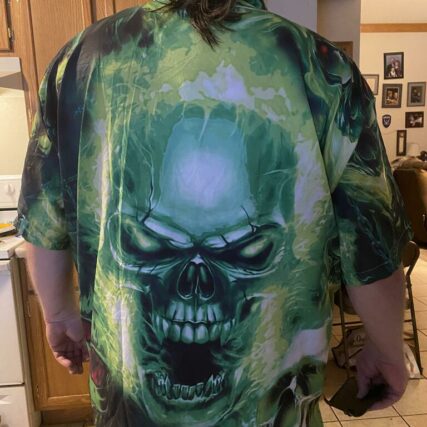 Skull Green Fear No Man - Hawaiian Shirt - Owl Ohh - Owl Ohh