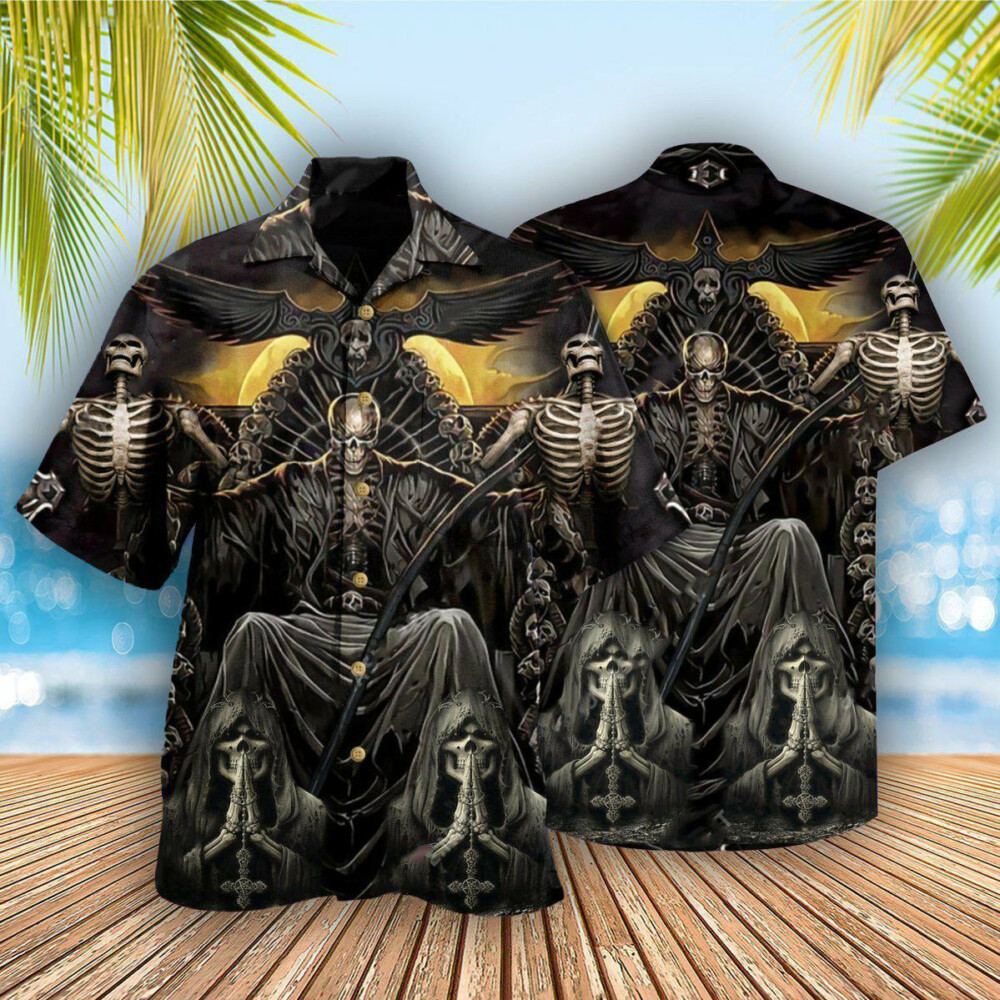 Skull Grim Reaper Dark - Hawaiian Shirt - Owl Ohh - Owl Ohh