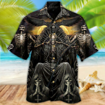Skull Grim Reaper Dark - Hawaiian Shirt - Owl Ohh - Owl Ohh