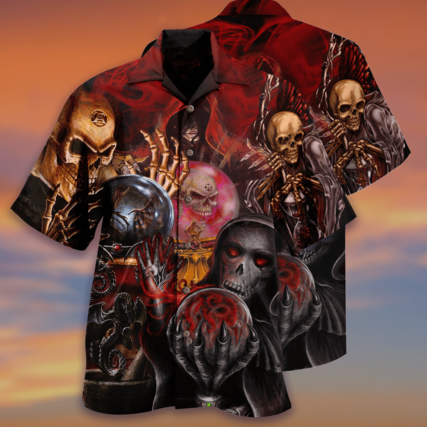 Skull Hello Darkness - Hawaiian Shirt - Owl Ohh - Owl Ohh