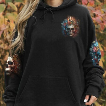 I'M NOT A PRINCESS I'M A QUEEN SKULL ROSE FIRE ALL OVER PRINT - TLTR3003232