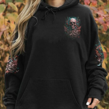 KARMA FAIRY SKULL WITH ROSES ALL OVER PRINT - TLNO2703232