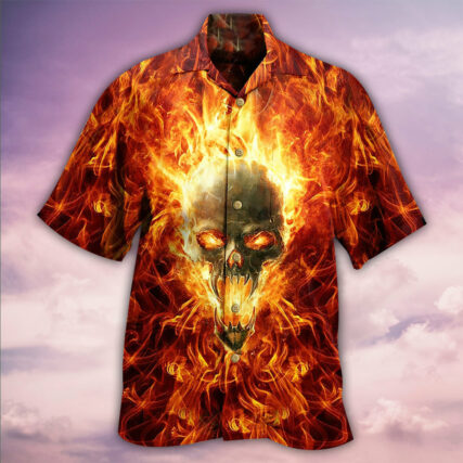 Skull Hot As Hell Psycho As Well - Hawaiian Shirt - Owl Ohh - Owl Ohh