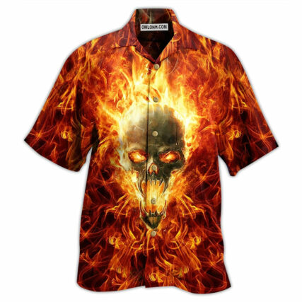 Skull Hot As Hell Psycho As Well - Hawaiian Shirt - Owl Ohh - Owl Ohh