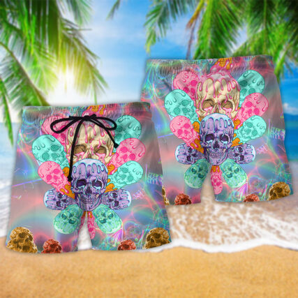 Skull Ice Cream So Cool - Beach Short - Owl Ohh - Owl Ohh
