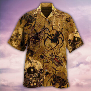 Skull Im Only Here For The Spiders - Hawaiian Shirt - Owl Ohh - Owl Ohh