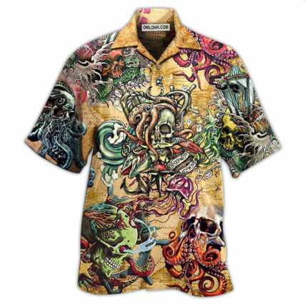 Skull Into The Sea Vintage Classic - Hawaiian Shirt - Owl Ohh - Owl Ohh
