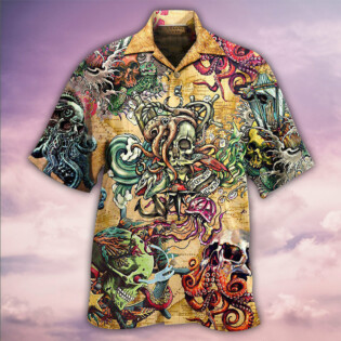 Skull Into The Sea Vintage Classic - Hawaiian Shirt - Owl Ohh - Owl Ohh