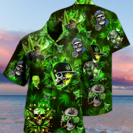 Skull Let's Get High - Hawaiian Shirt - Owl Ohh - Owl Ohh