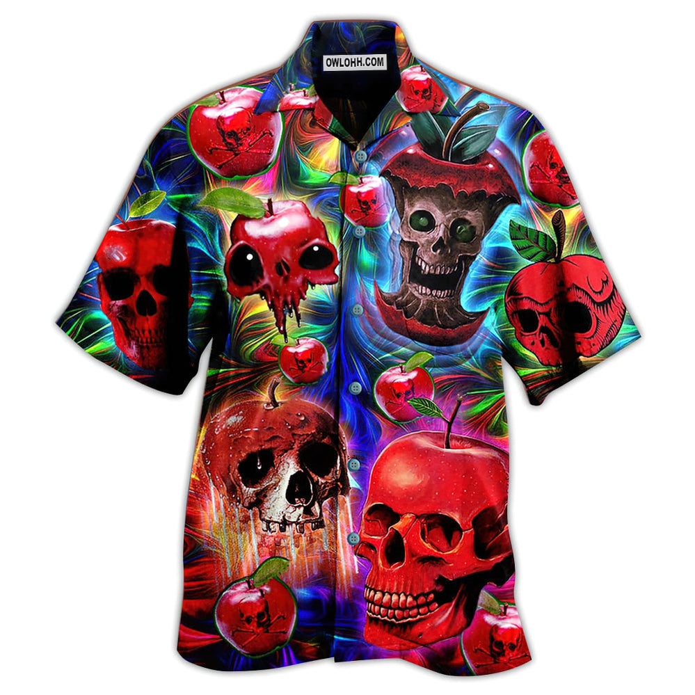 Skull Love Apple - Hawaiian Shirt - Owl Ohh - Owl Ohh